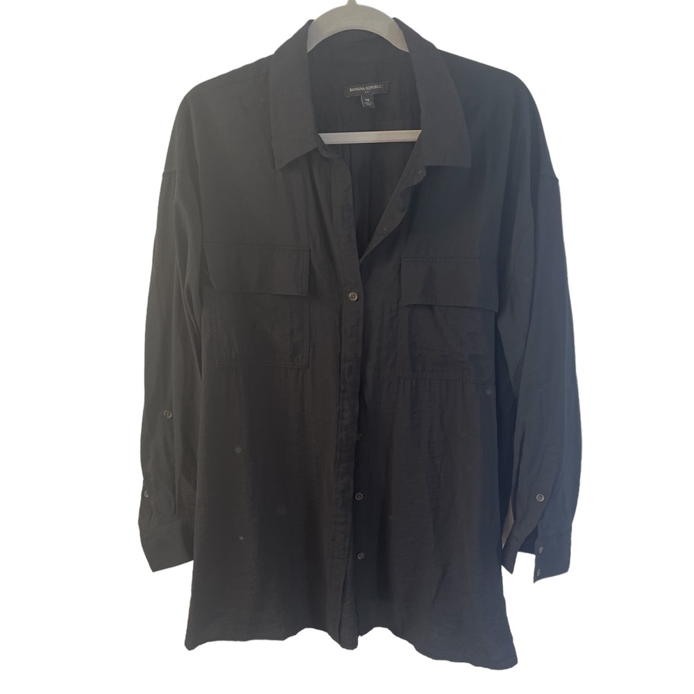 Banana Republic black button down shirt